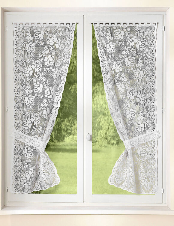 Gordijn in guipure - paar (wit) Gordijn in guipure - paar (wit)